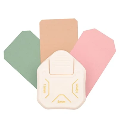 Image of Vaessen Creative 3 in 1 Corner Punch Diagonal Corners 5/10 / 15 mm Card Making Supplies Cutter for Paper, Cards, Invitations and Scrapbook Crafting
