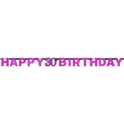 Image of (PKT) Adult Pink Celebration 30th Birthday Letter Banner