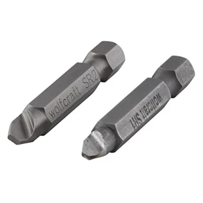 Image of wolfcraft Screw Remover Set for Screws with Damaged Drive Profile, 2 Pcs. I 2982000 bits Special Design, SR 1 /