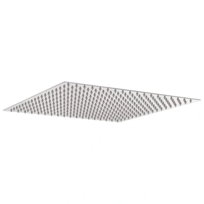 Image of vidaXL Square Rain Shower Head Stainless Steel 40x40 cm, Polished Finish, Anti Limescale Nozzles, Adjustable for Ceiling/Wall Mount