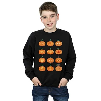 Image of Marvel Boys Avengers Halloween Pumpkin Sweatshirt Black 3 4 Years