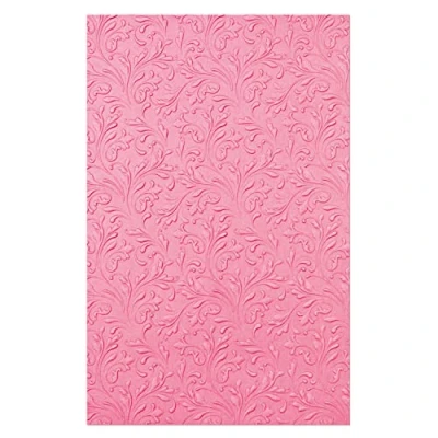 Image of Sizzix 3 D Textured Impressions Embossing Folder Floral Scrolls, 665751, One Size