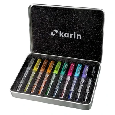 Image of Karin Deco Brush Markers Metallic 10 colours set, assorted