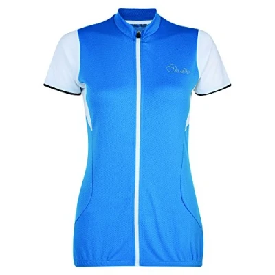 Image of Dare 2B Womens/Ladies Bestir Full Zip Short Sleeve Cycle Jersey (10) (Blue Jewel)