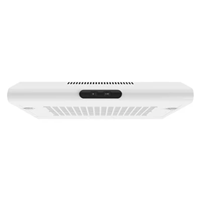 Image of Statesman VH60WH Wide Visor Cooker Hood, 2 Speed Settings, LED Light, Push Button Control, 1.5W 60 cm, Metal and Aluminium Grease Filters, White