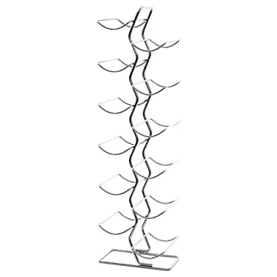 Image of Premier Housewares 12 Bottle Wine Rack Chrome, H71 x W17 D30cm