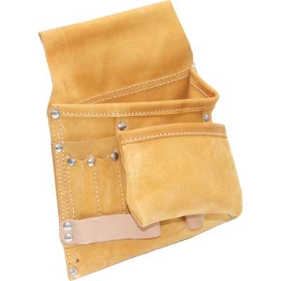 Image of Kennedy Suede Leather 7 Pocket 2 Loop Nail &amp; Tool Pouch