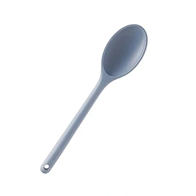 Image of mastrad F10614 Hollow Kitchen Spoon Preparing, Baking and Mixing Uniblock Silicone No Scratch Saucepans Grey