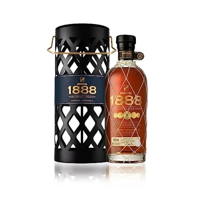 Image of Brugal 1888 Double Aged Dominican Golden Rum Gift Pack with Lantern, 70 cl