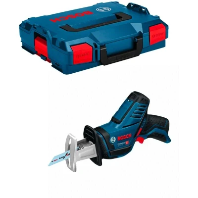 Image of Bosch Professional 12V System GSA 14 cordless reciprocating saw (cutting depth in wood/metal profiles: 65/50 mm, 2 blades, excluding batteries and charger, L BOXX 102)
