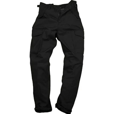 Image of Blue Castle Mens Plain Combat Trousers Size: 40, Colour: Black, Lenght: 28&quot;