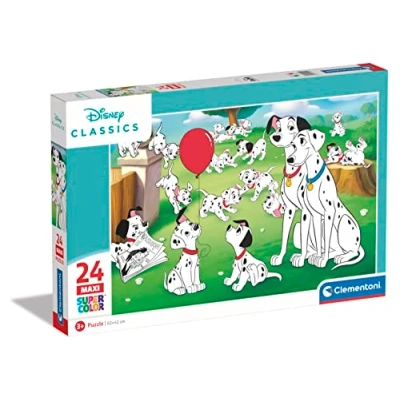 Image of Clementoni 24245 Supercolor Puzzle Disney Classics 24 Maxi Pieces, Jigsaw For Kids Age 3, Cartoon, Made In Italy