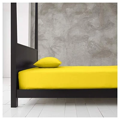 Image of Gaveno Cavailia Super Soft Plain Dyed Diamond Deep Fitted Sheet [ Double Lemon ]