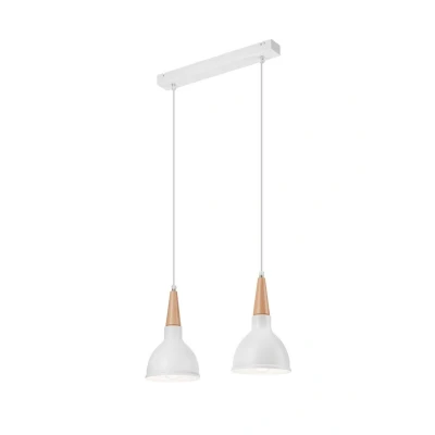 Image of Francesca Bar Pendant Ceiling Light White, 2x E27