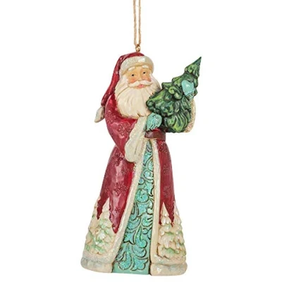 Image of Enesco Jim Shore Heartwood Creek Wonderland Santa with Tree Figurine