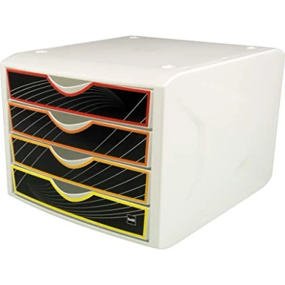 Image of Helit, The “Chameleon Drawer Box weiß/Schwarz Bunt