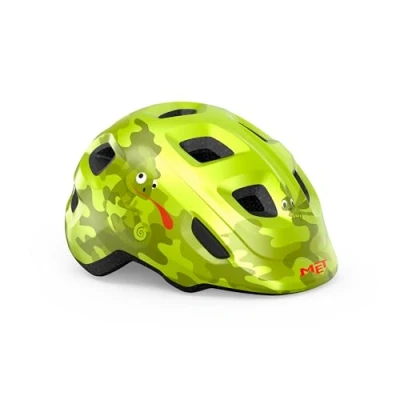 Image of MET Hooray Children&#039;s Cycling Helmet In Lime / Chamaleon Size Extra Small (46 52 cm)