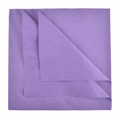 Image of Swantex Purple Napkins 33cm 2ply Pack of 100 Disposable Napkins, Party Paper Dinner