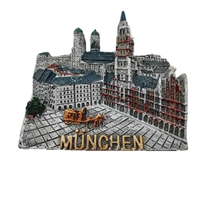 Image of Munchen Germany 3D fridge magnet Home &amp; kitchen decoration magnetic sticker Munich refrigerator tourist souvenir gift