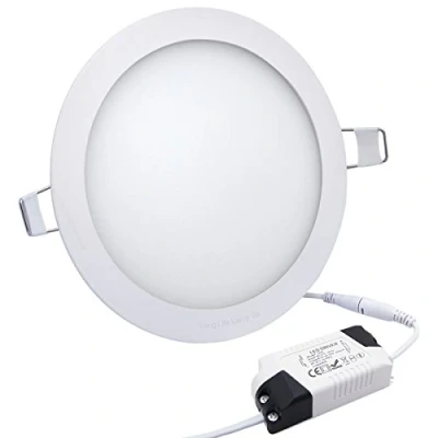 Image of Long Life Lamp Company 18w Round LED Ceiling Light Recessed Flat Panel 4000k Cool White 225 x 225mm Includes Transformer