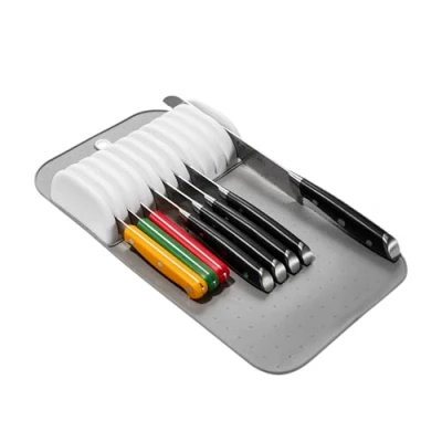 Image of madesmart In Drawer Knife Mat,White Grey
