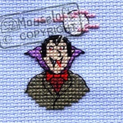 Image of Mouseloft Mini Cross Stitch Kit Vampire, Stitchlets Collection