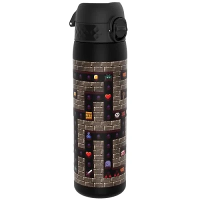 Image of Ion8 Water Bottle, 500ml/18oz, Slim Leak proof &amp; BPA Free Drinking Secure Lock Prevents Spills, Dishwasher Safe, Carry Handle, Ideal for Adults Kids Travel, Gym School, Gamer Design
