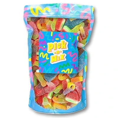 Image of Fizzy Pick and Mix Sweets Fizzy/Sour Classic Retro n Candy Selection Sour Sweet By The Treat Gifting Co.