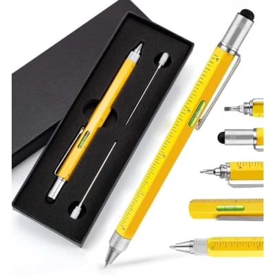 Image of Xndryan Multi Tool Pen Gifts for Men, 6 in 1 Pens Gadgets Mens Dad Him Boyfriend Birthday Christmas Stocking Fillers