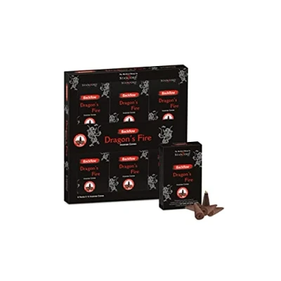 Image of Stamford 37482 Dragon Fire Incense Backflow, 12 Cones x 6 Packs, Black, One Size