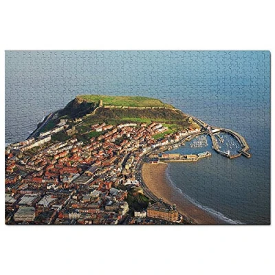Image of UK England Scarborough Beach Jigsaw Puzzle for Adults 1000 Piece Wooden Travel Gift Souvenir