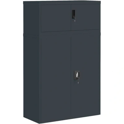 Image of vidaXL File Cabinet Anthracite 90x40x145 cm Steel