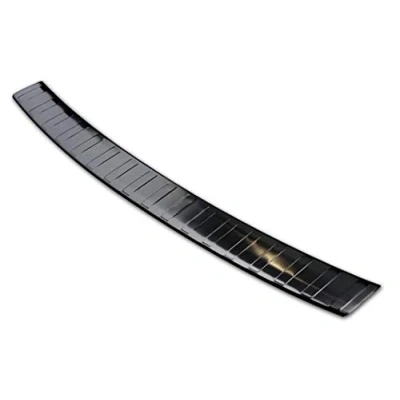 Image of Avisa Black Stainless Steel Rear bumper protector compatible with BMW X1 (F48) 2015 2022 &#039;Ribs&#039;