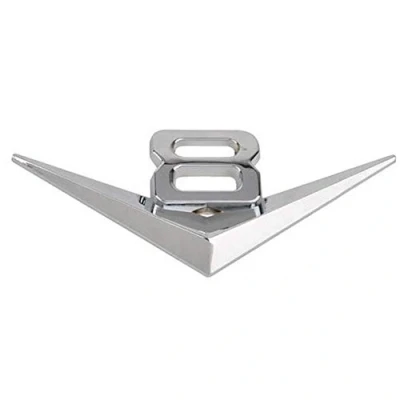 Image of 1Pcs 3D Metal V8 Engine Display Car Sticker Emblem Badge (Silver)