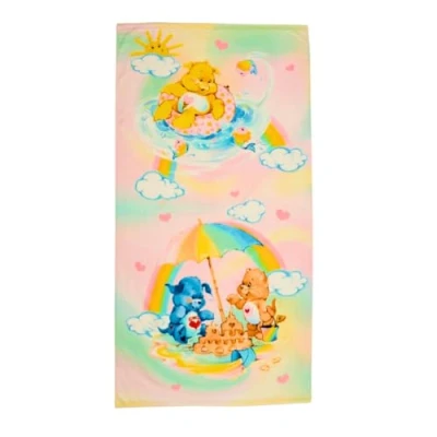 Image of Franco Collectibles Care Bears Classic Retro Super Soft Cotton Bath/Pool/Beach Towel, 60 in x 30 in, (Official Licensed Product)