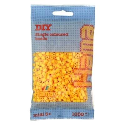 Image of Hama Beads Bag Approx. 1000 Midi Fuse Mosaic Decoration Arts &amp; Craft for Creative Children Ages 5+ Yellow