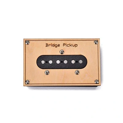 Image of Alnicov Guitar Pickup，Single Coil Bridge Position with Wooden Box Springs mounting Screws，for Electric Guitars Parts Replacement