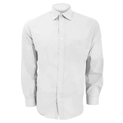Image of Kustom Kit Mens Long Sleeve Business Shirt (16.5inch) (White)