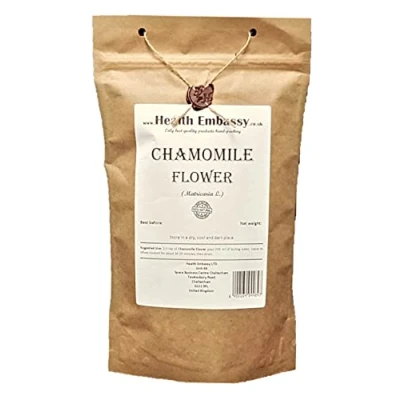 Image of Health Embassy Chamomile Flower (Matricaria L) Camomile Loose Herbal Tea (100g)