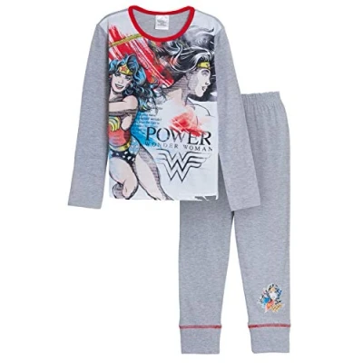 Image of DC Comics Girls Wonder Woman Pyjamas 5 6 Years Grey