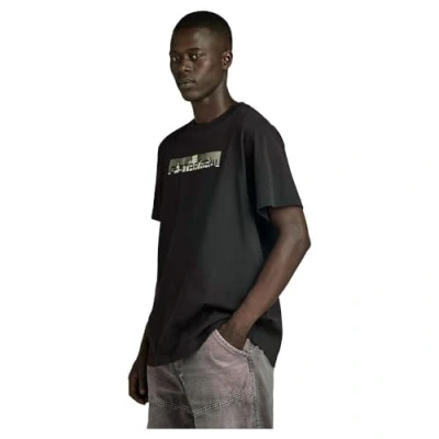 Image of G STAR RAW Men&#039;s Flight Deck Back Graphic Loose T Shirt, black (dk D24425 C336 6484), S