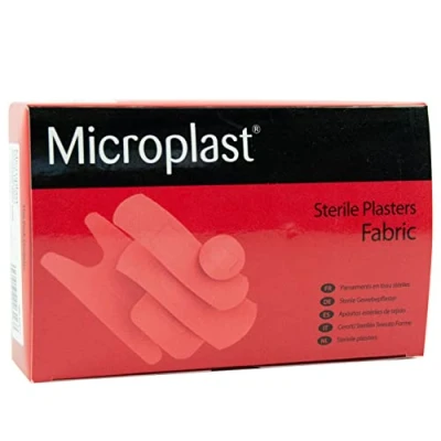 Image of Blue Dot Microplast Sterile Fabric Adhesive Plaster 100 Piece Set, 7 cm x 2 Size