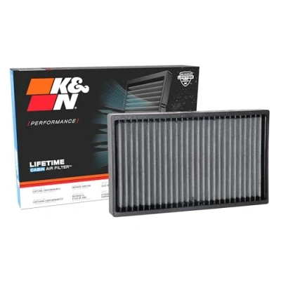 Image of K&amp;N Cabin Air Filter: Premium, Washable, Clean Airflow to Your Filter Replacement: Designed for Select 2014 2018 MASERATI (Ghibli, Levante, Quattroporte), VF2067