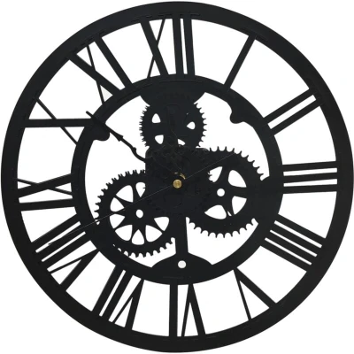 Image of vidaXL Wall Clock Black 30 cm Acrylic