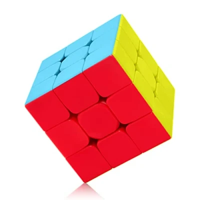 Image of ROXENDA Speed Cube Fast Smooth Turning Solid Durable &amp; Stickerless Frosted, Best 3D Puzzle Magic Toy Turns Quicker than Original for kids Gift Adult Children(3x3x3 Cube)
