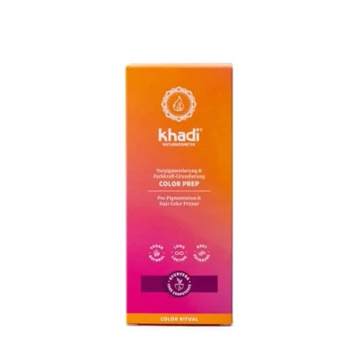 Image of khadi color PREP plant hair color, dye for pre pigmentation an intense result &amp; preparation natural coloring, 100% based vegan, certified cosmetics 100g