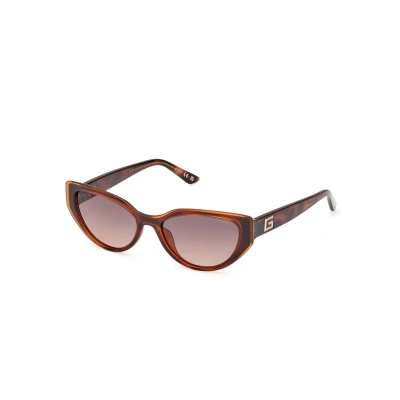 Image of Guess Sunglasses, Women&#039;s, Size: 52, Dark havana