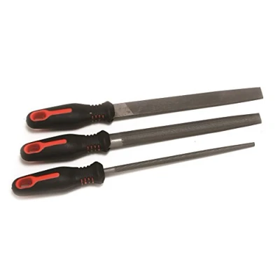 Image of Hilka 69800003 3PC Engineers File Set, Black/Silver, 8&quot;