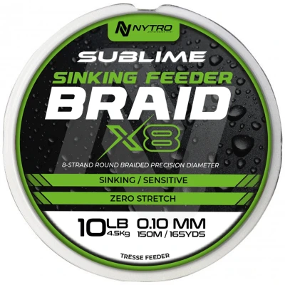 Image of Nytro Sublime X8 Sinking Feeder Braided line 150m 0,10mm (4,5kg) fishing