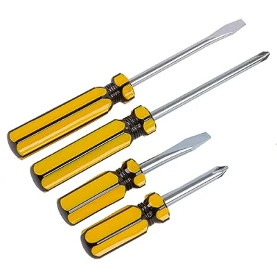 Image of 4pc Yellow Carbon Steel Screwdriver Set By Blackspur